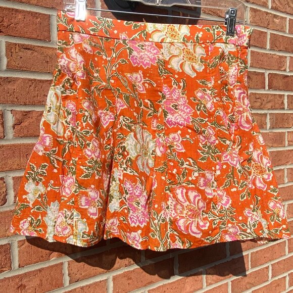 Free People End of the Island Godet Miniskirt - Lined - EUC - Size 10 - Picture 4 of 10